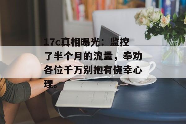 17c真相曝光:监控了半个月的流量,奉劝各位千万别抱有侥幸心理。
